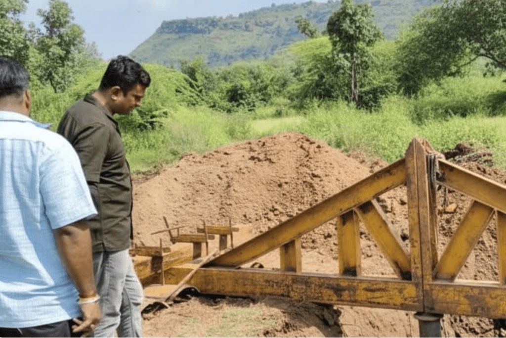 Engineers soil strength testing and analyzing composition soil for stability and construction suitability.