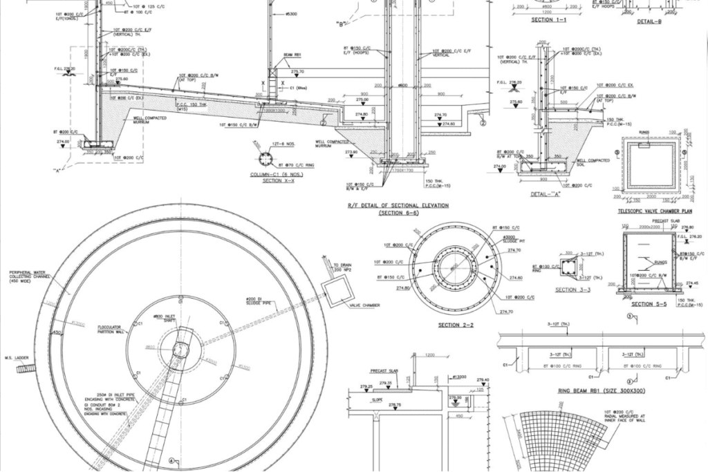 Soil testing and environmental consultancy support structural engineering drawing.